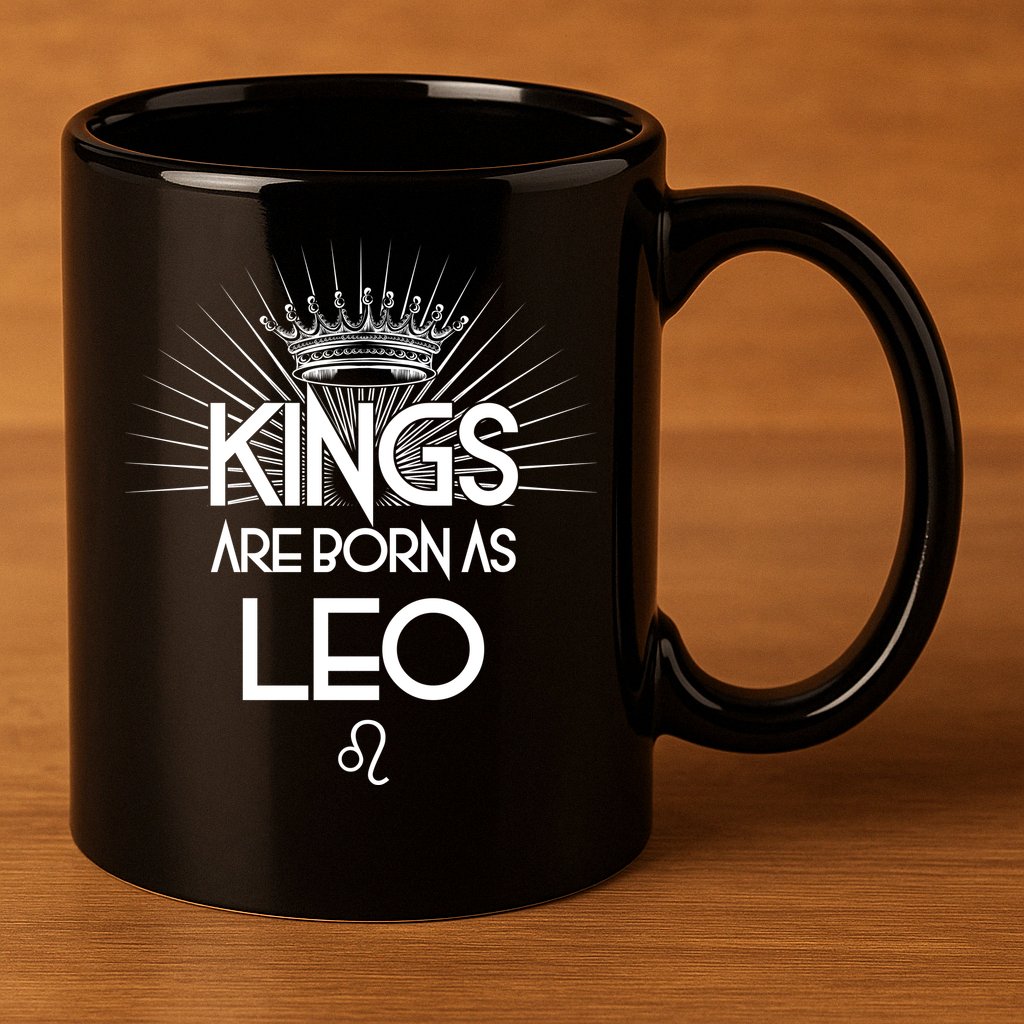 Kings Are Born As Leo 11oz C Handle Ceramic Mug