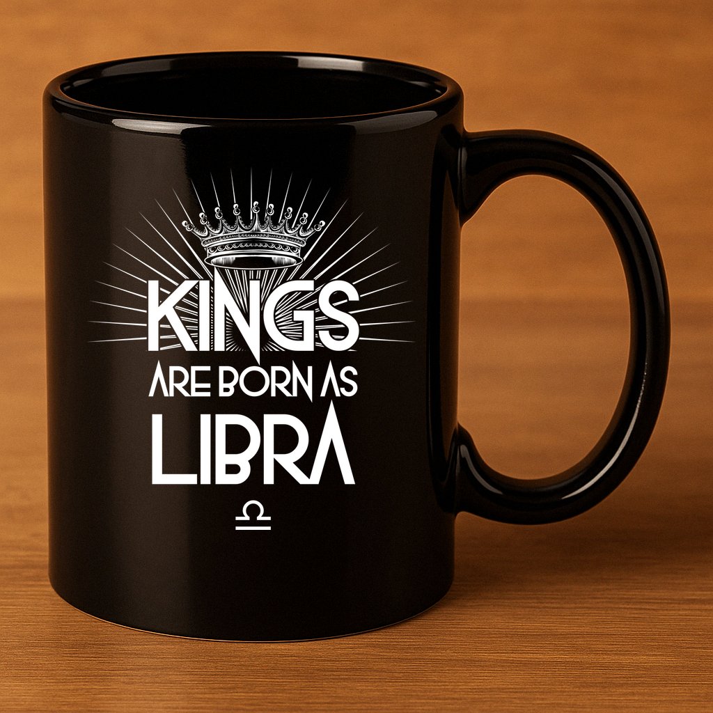 Kings Are Born As Libra 11oz C Handle Ceramic Mug