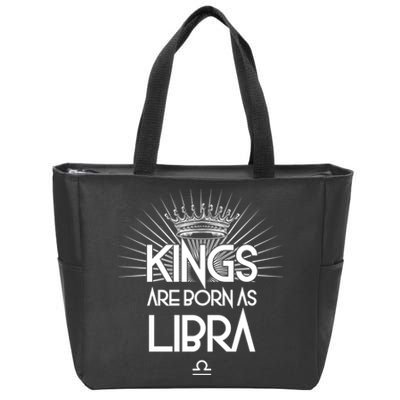 Kings Are Born As Libra Zip Tote Bag