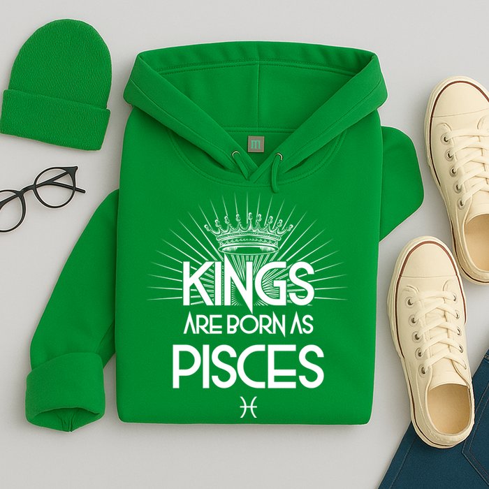 Kings Are Born As Pisces Hoodie