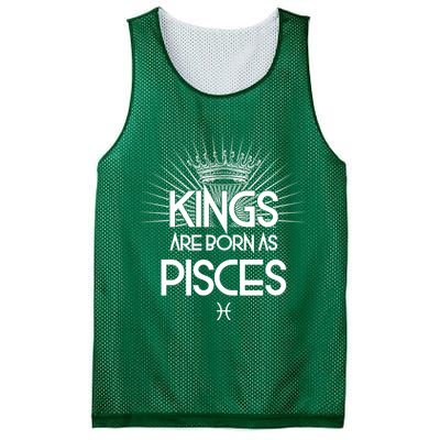 Kings Are Born As Pisces Mesh Reversible Basketball Jersey Tank