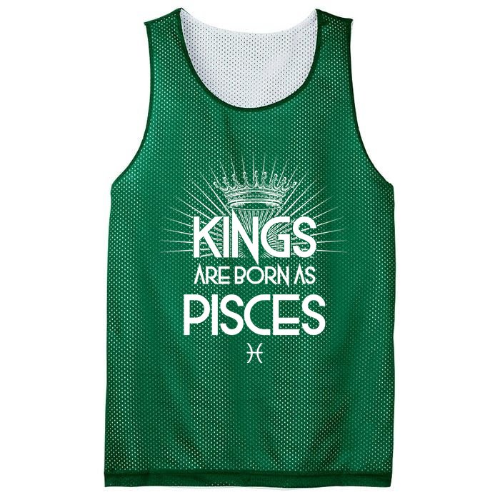 Kings Are Born As Pisces Mesh Reversible Basketball Jersey Tank