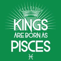 Kings Are Born As Pisces Premium T-Shirt