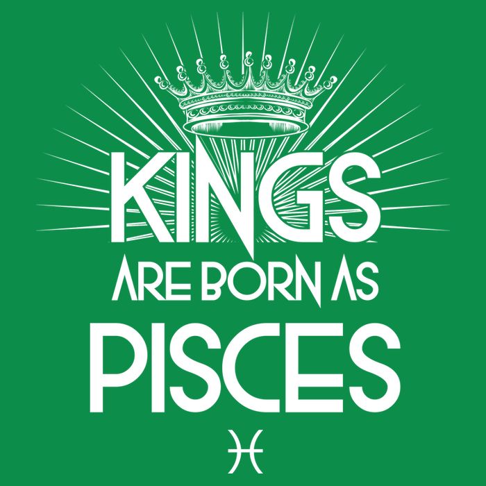 Kings Are Born As Pisces Premium T-Shirt