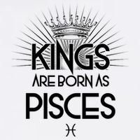 Kings Are Born As Pisces Garment-Dyed Sweatshirt