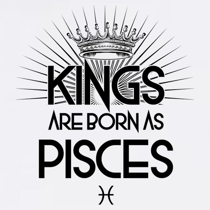 Kings Are Born As Pisces Garment-Dyed Sweatshirt