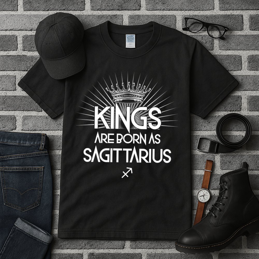 Kings Are Born As Sagittarius Tall T-Shirt