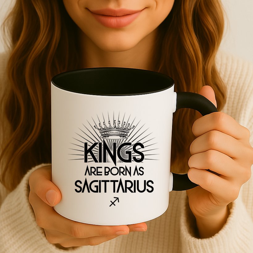 Kings Are Born As Sagittarius Mug
