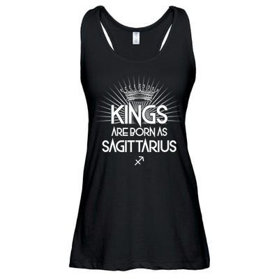 Kings Are Born As Sagittarius Ladies Essential Flowy Tank
