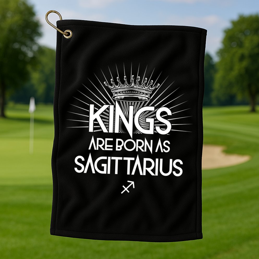 Kings Are Born As Sagittarius Golf Towel