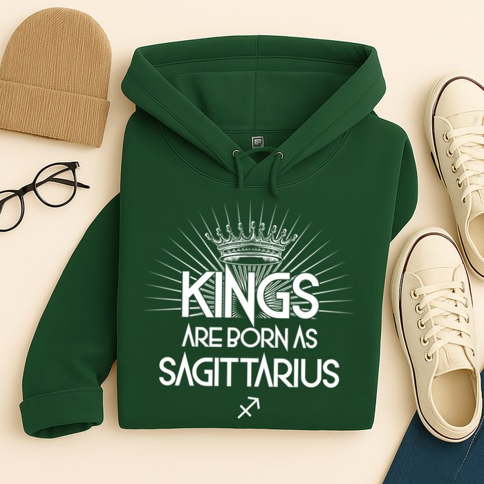 Kings Are Born As Sagittarius Hoodie