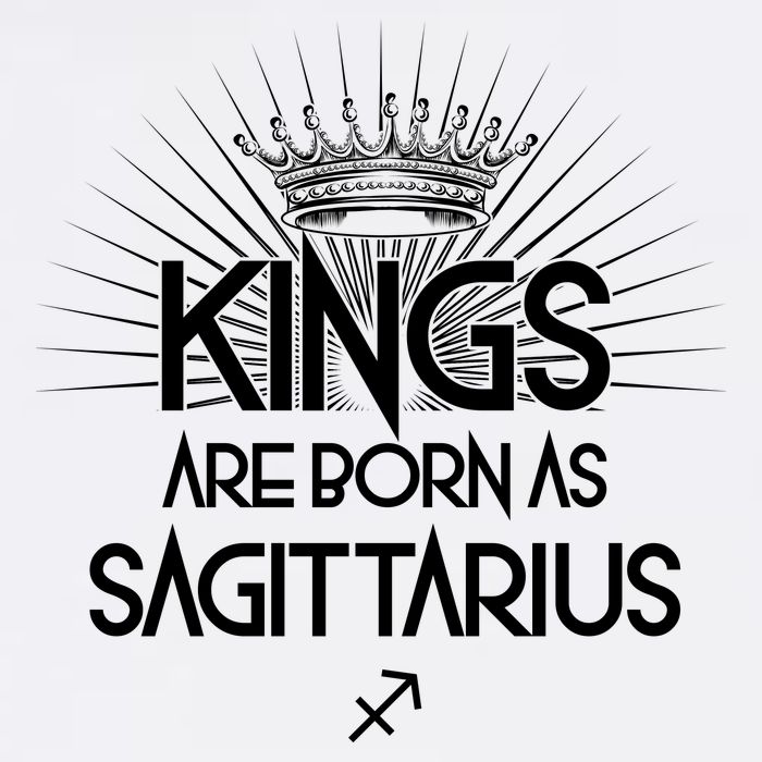 Kings Are Born As Sagittarius Garment-Dyed Sweatshirt