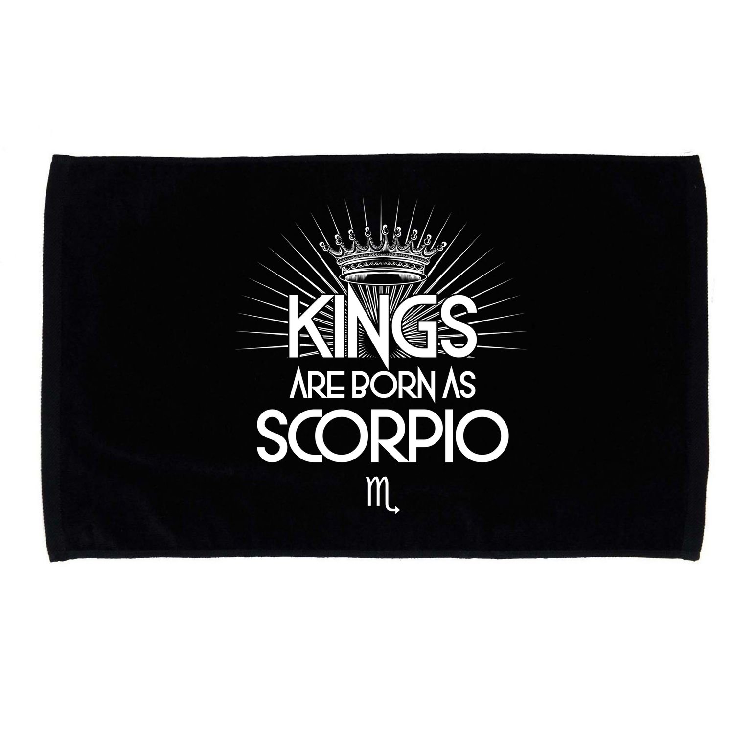 Kings Are Born As Scorpio Microfiber Hand Towel