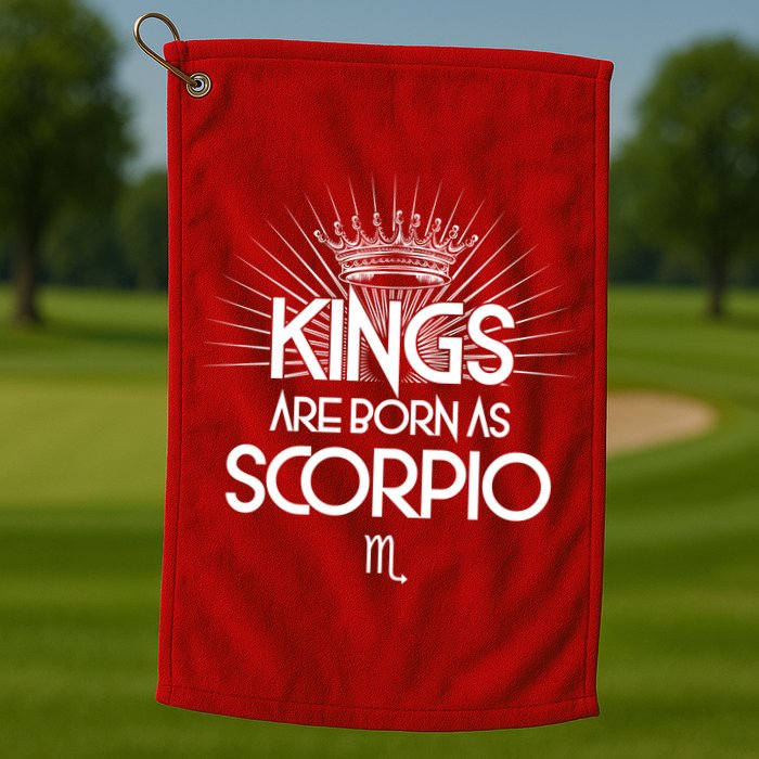 Kings Are Born As Scorpio Golf Towel