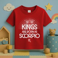 Kings Are Born As Scorpio Toddler T-Shirt