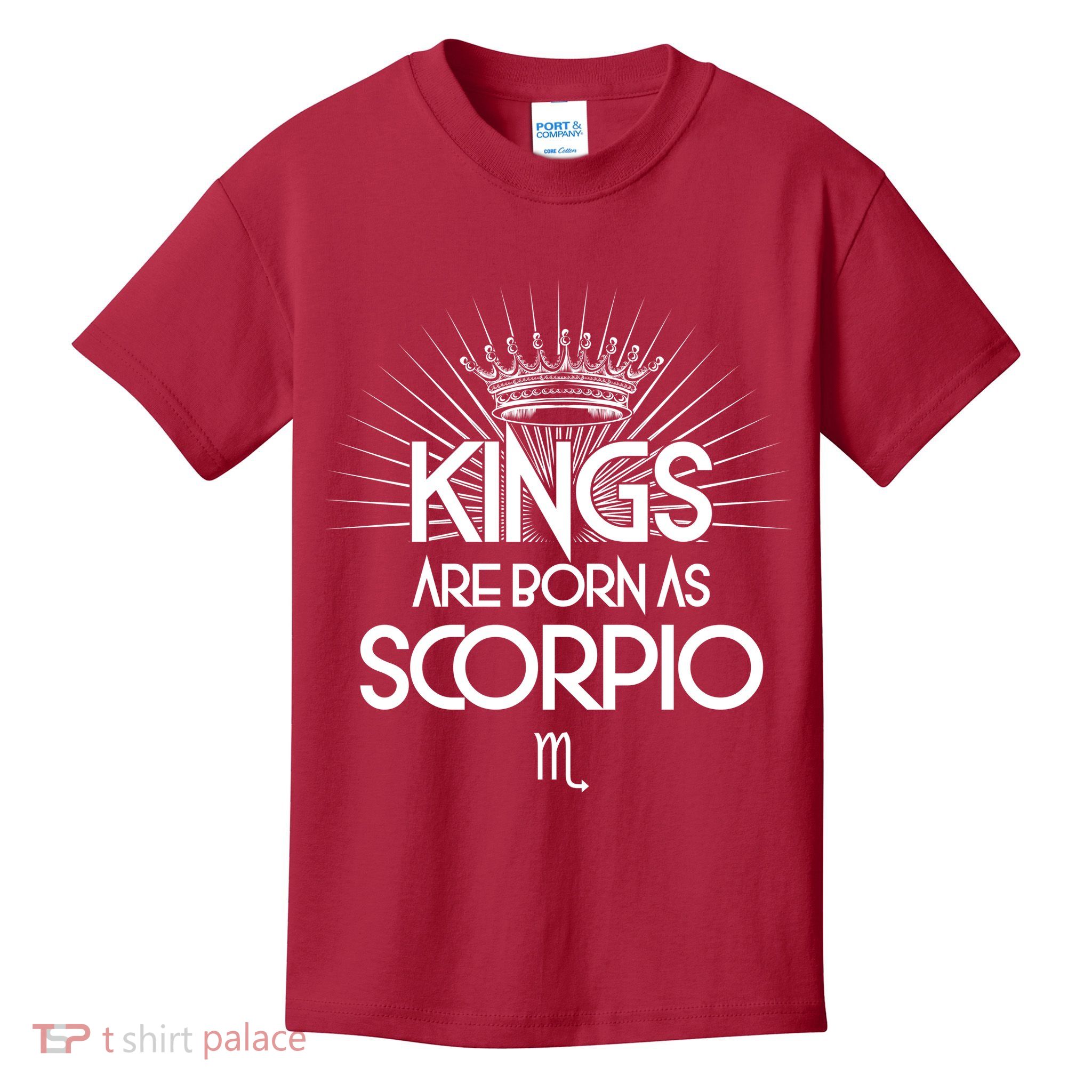 Kings Are Born As Scorpio Kids T-Shirt