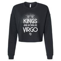 Kings Are Born As Virgo Cropped Pullover Crew
