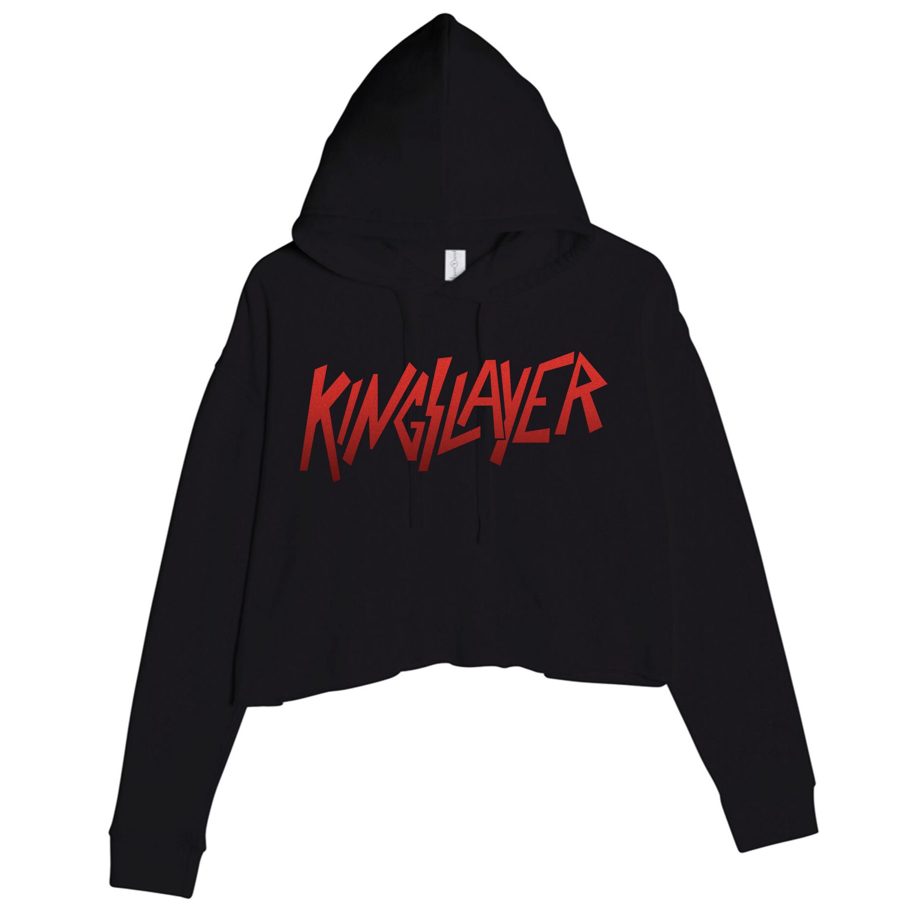 Kingslayer Funny King Slayer Crop Fleece Hoodie