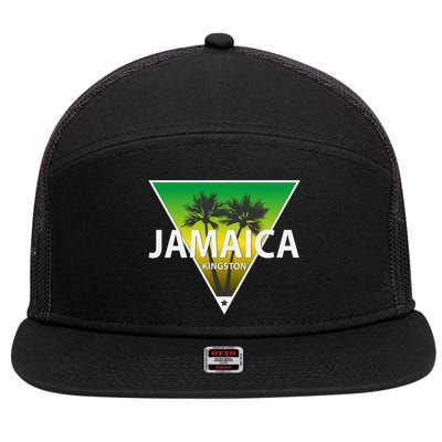Kingston Jamaica 7 Panel Mesh Trucker Snapback Hat