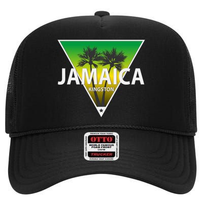 Kingston Jamaica High Crown Mesh Back Trucker Hat