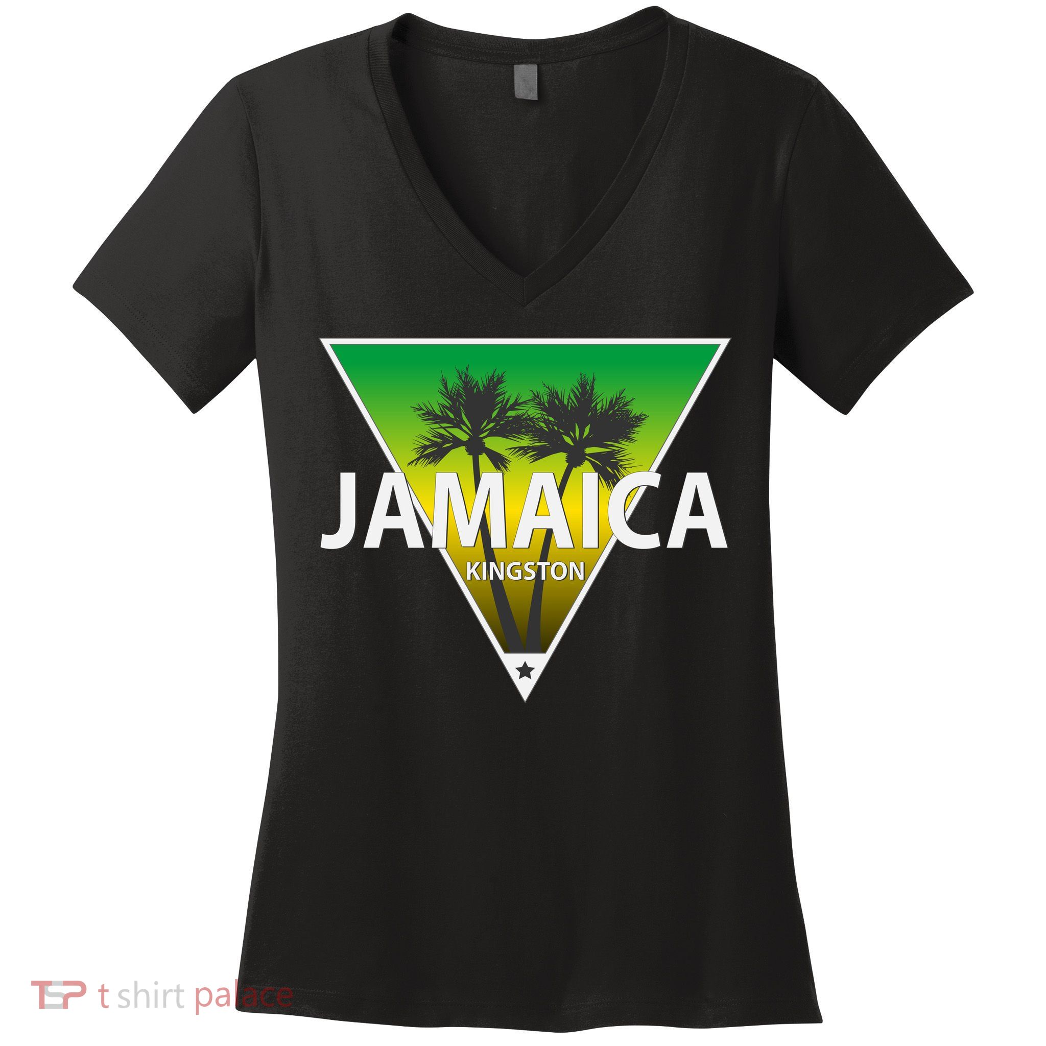 Kingston Jamaica Women's V-Neck T-Shirt