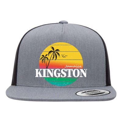 Kingston Jamaica Retro Flat Bill Trucker Hat