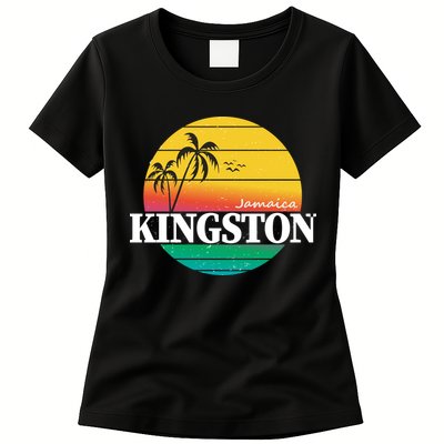 Kingston Jamaica Retro Womens T-Shirt