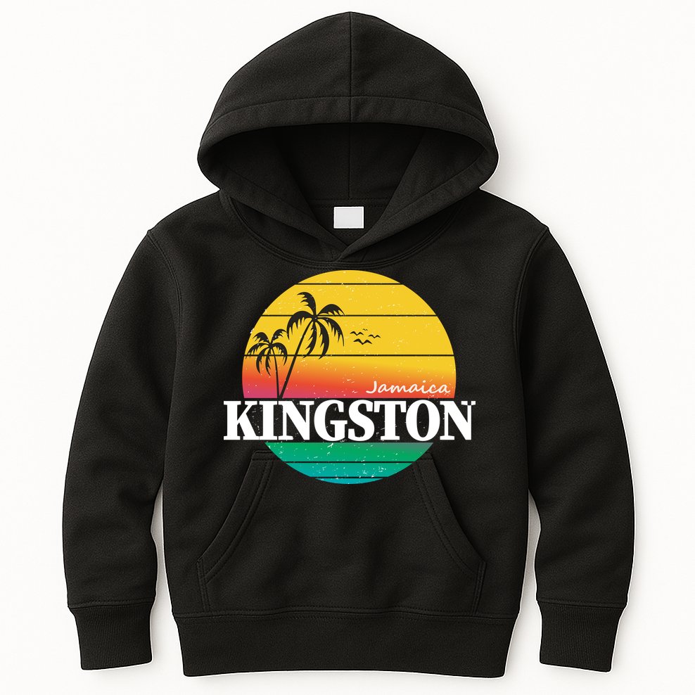 Kingston Jamaica Retro Kids Hoodie