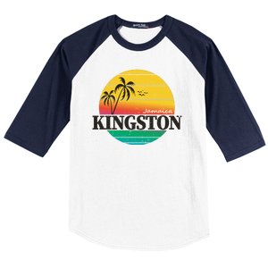 Kingston Jamaica Retro Baseball Sleeve Shirt