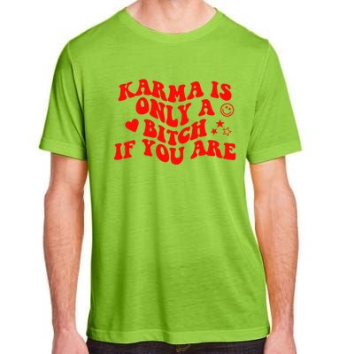 Karma Is Only A B If You Are Aesthetic Retro Cool Gift Adult ChromaSoft Performance T-Shirt