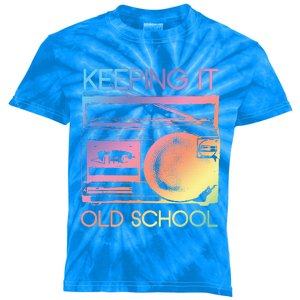 Keeping It Old School Retro 80s 90s Kids Tie-Dye T-Shirt