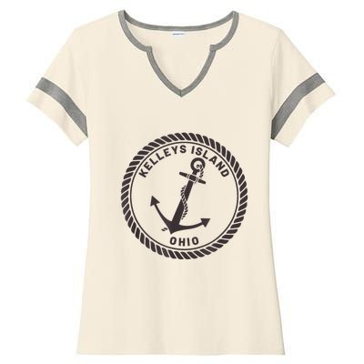 Kelleys Island Ohio Ladies Halftime Notch Neck Tee