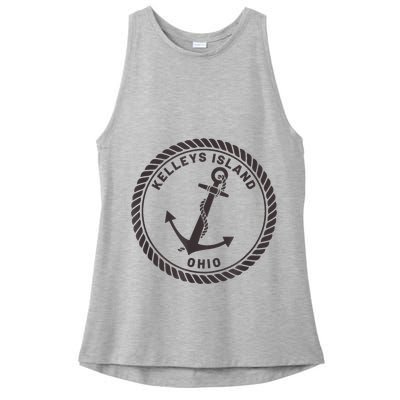 Kelleys Island Ohio Ladies PosiCharge Tri-Blend Wicking Tank