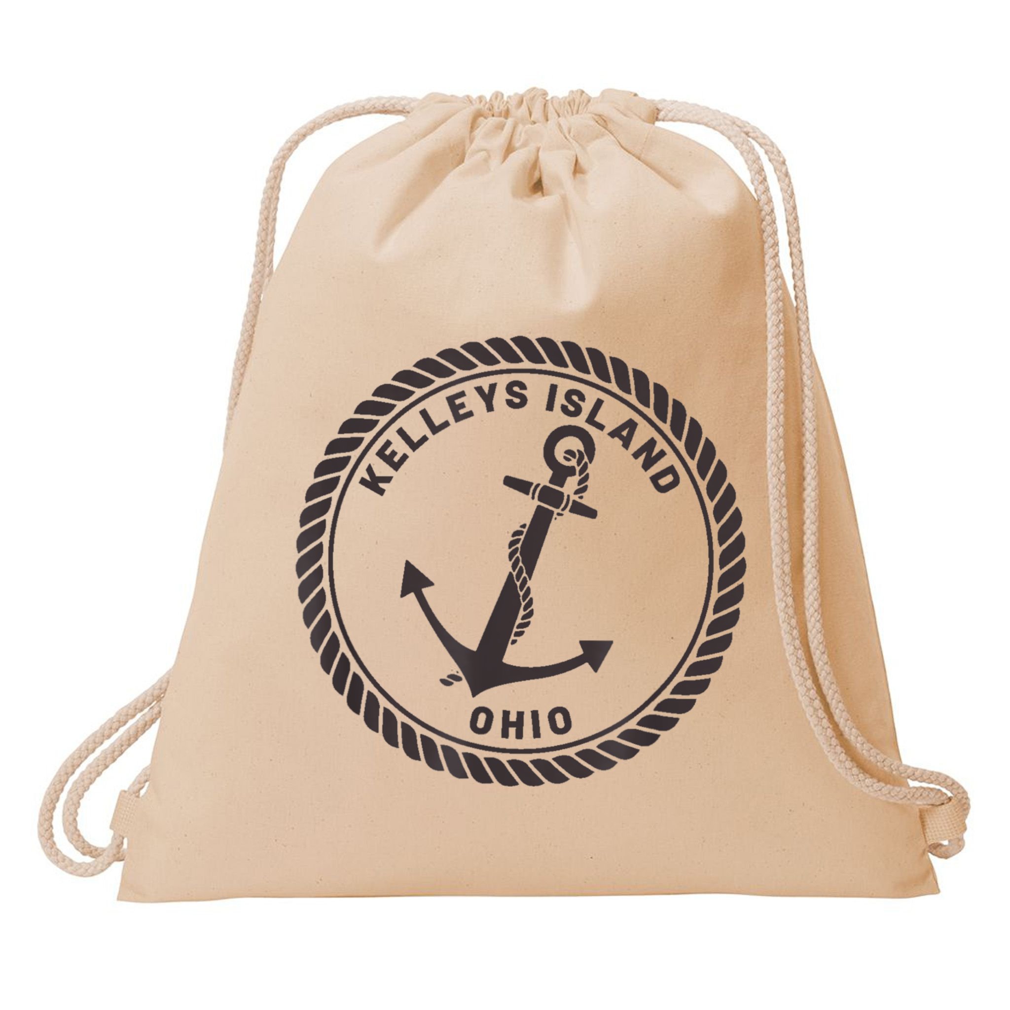 Kelleys Island Ohio Drawstring Bag