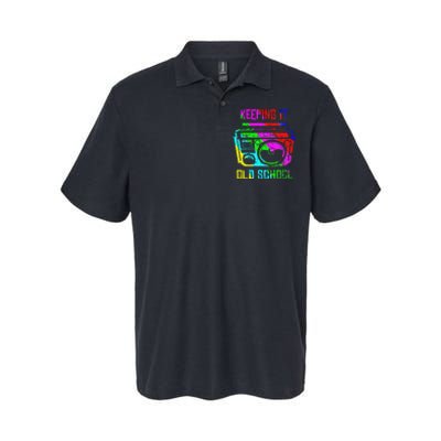 Keeping It Old School 80s 90s Portable Stereo Retro Music Softstyle Adult Sport Polo