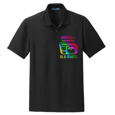 Keeping It Old School 80s 90s Portable Stereo Retro Music Dry Zone Grid Polo