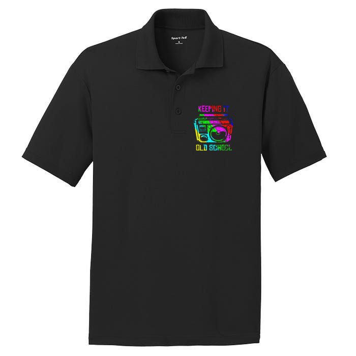 Keeping It Old School 80s 90s Portable Stereo Retro Music PosiCharge RacerMesh Polo