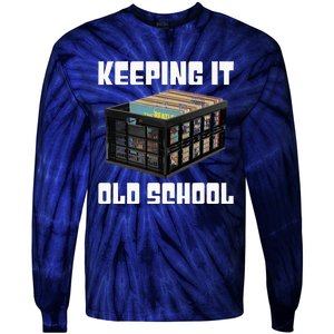 Keeping It Old School Music Vinyl Records Lp Lover Tie-Dye Long Sleeve Shirt