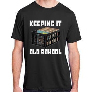 Keeping It Old School Music Vinyl Records LP Lover Adult ChromaSoft Performance T-Shirt