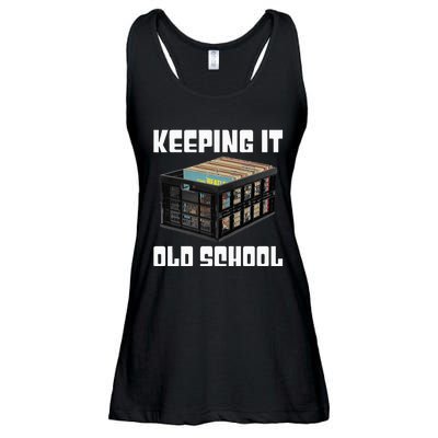 Keeping It Old School Music Vinyl Records LP Lover Ladies Essential Flowy Tank