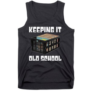 Keeping It Old School Music Vinyl Records LP Lover Tank Top