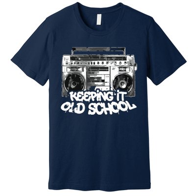 Keeping It Old School Vintage Boombox Graffiti Premium T-Shirt