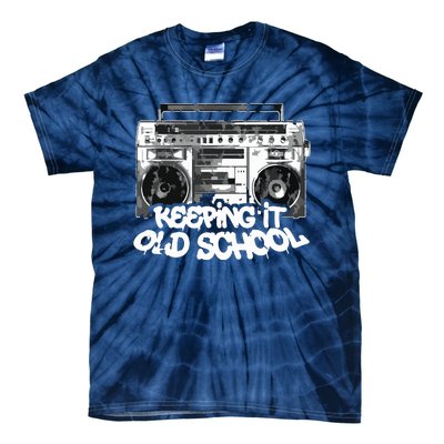 Keeping It Old School Vintage Boombox Graffiti Tie-Dye T-Shirt