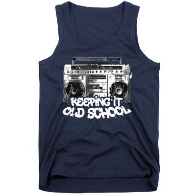 Keeping It Old School Vintage Boombox Graffiti Tank Top