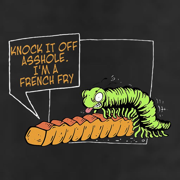 Knock It Off Asshole IM A French Fry 7 Panel Mesh Trucker Snapback Hat