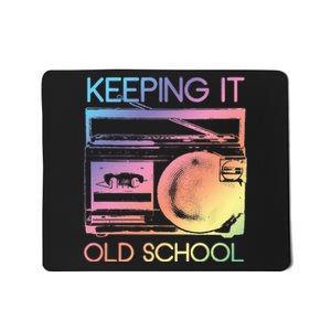 Keeping It Old School Retro 80s 90s Boombox Music Mousepad