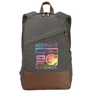 Keeping It Old School Retro 80s 90s Boombox Music Cotton Canvas Backpack