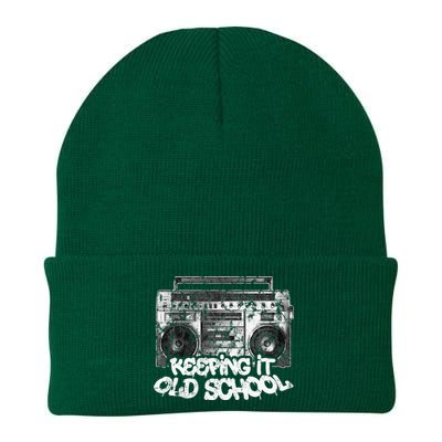 Keeping It Old School Vintage Boombox Graffiti Knit Cap Winter Beanie