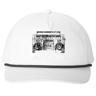 Keeping It Old School Vintage Boombox Graffiti Snapback Five-Panel Rope Hat