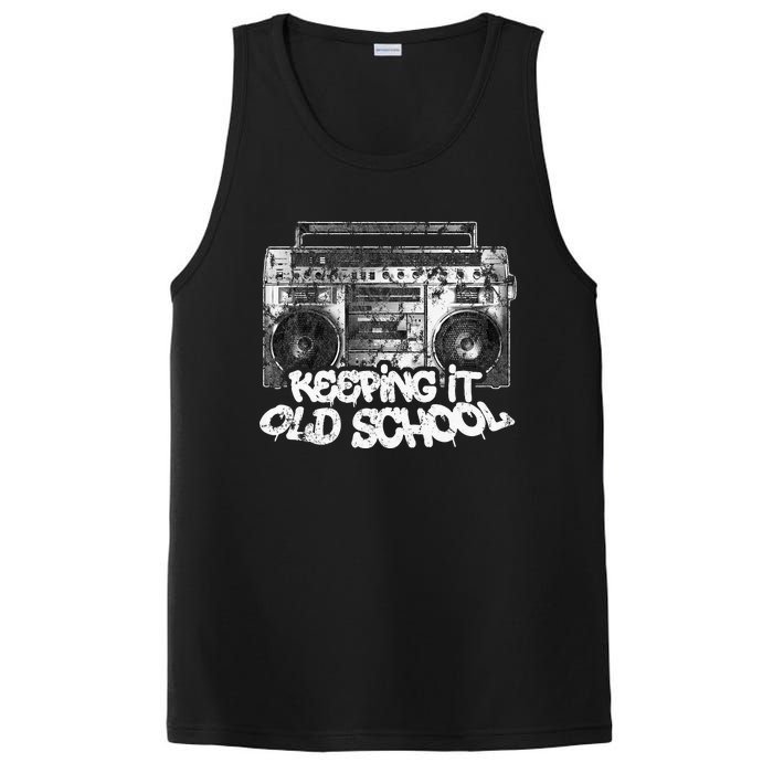 Keeping It Old School Vintage Boombox Graffiti PosiCharge Competitor Tank